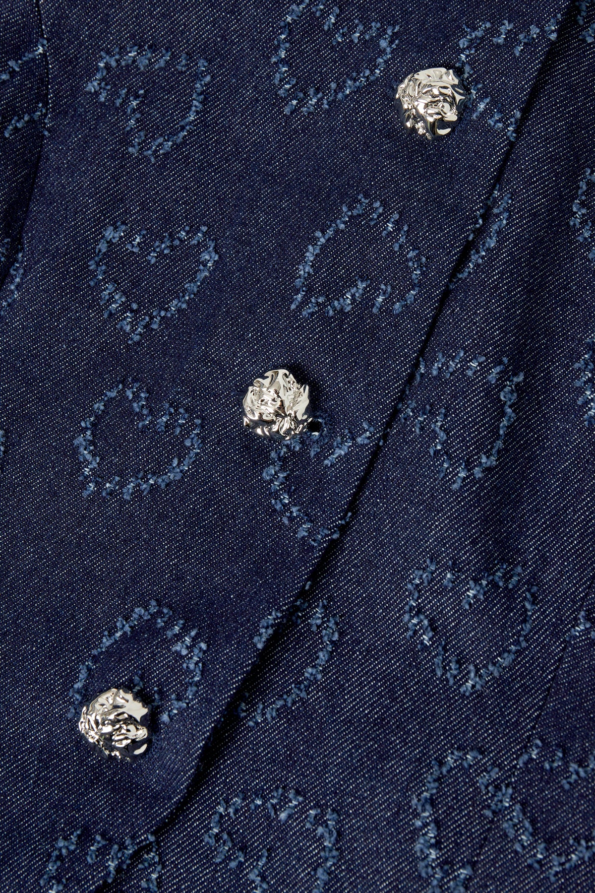 Cotone Top Senza Maniche Donna Motivo Cuore Chiusura con Pulsanti