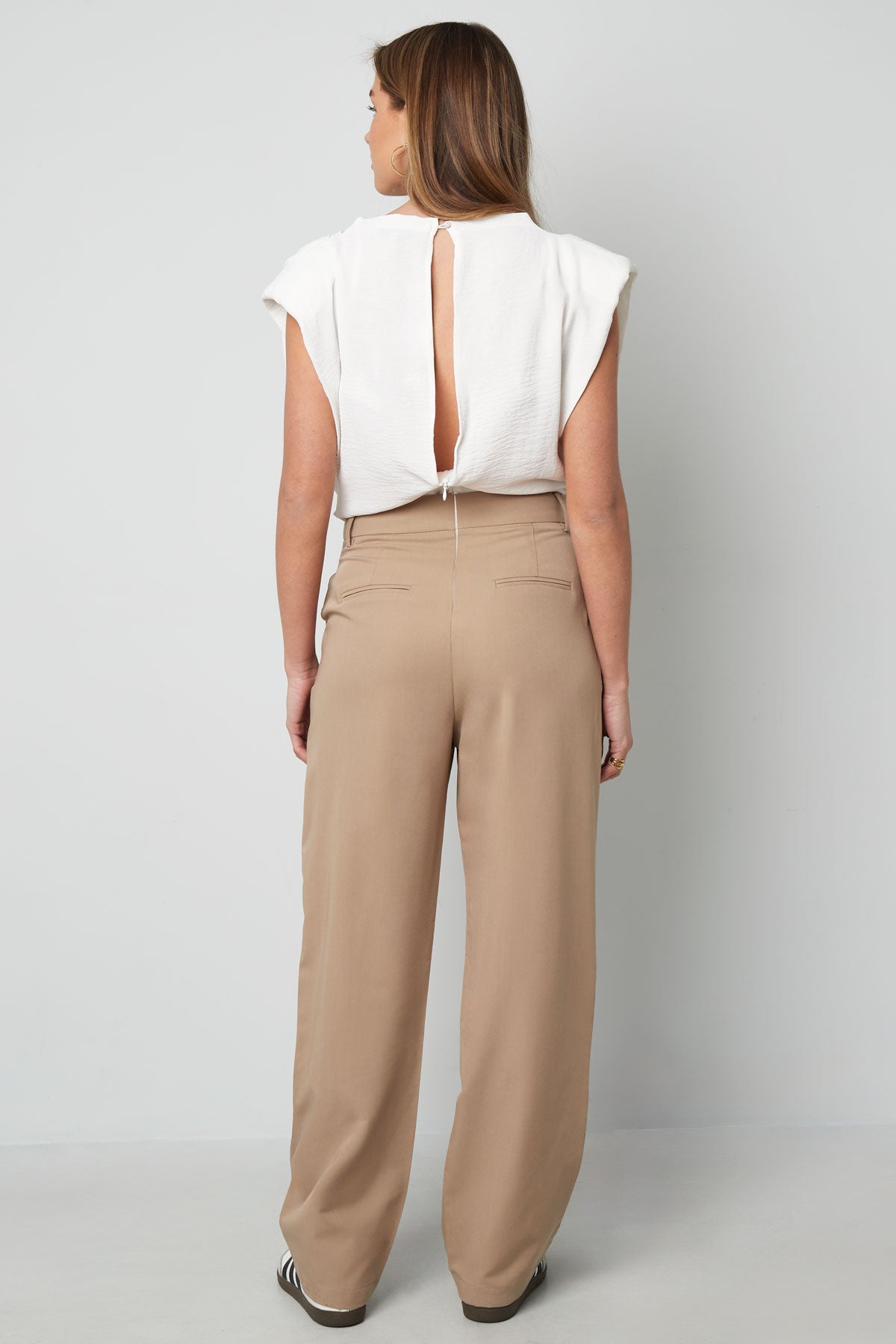 Cotton Blend Donna Wide Leg Bodysuit Primavera/Estate Comfort Fit