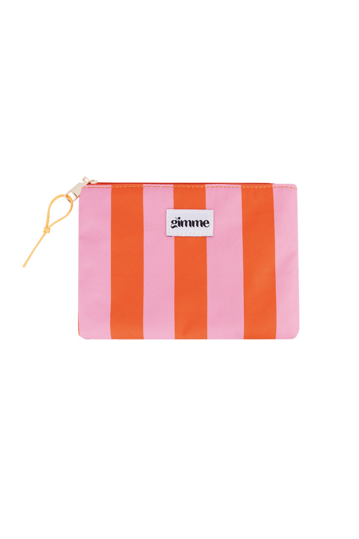 Borsa da toilette piatta a righe grandi - Arancione rosa