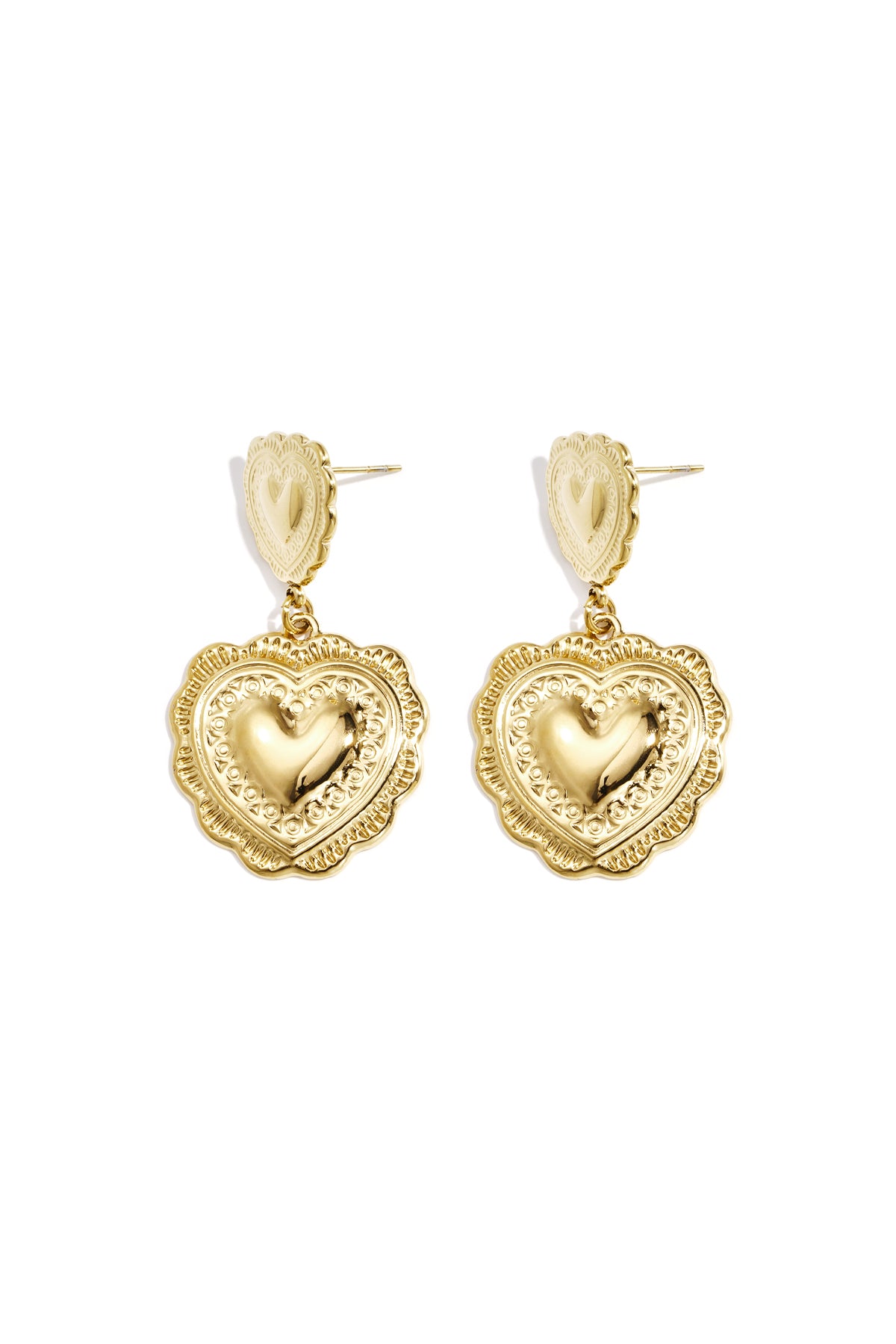 Orecchini con pendenti a forma di cuore