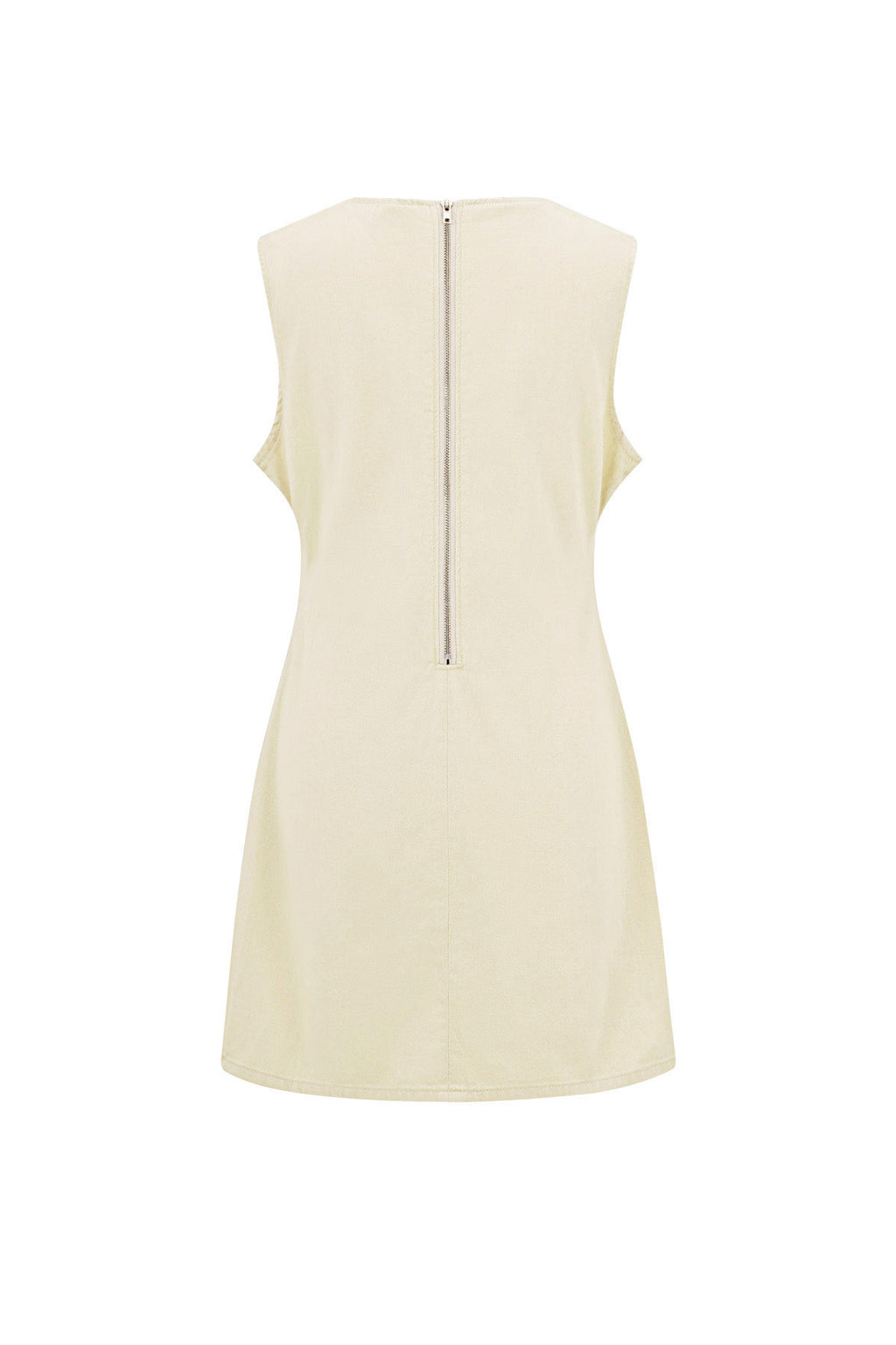 Cotone Abito Mini Donna Senza Maniche Bodycon