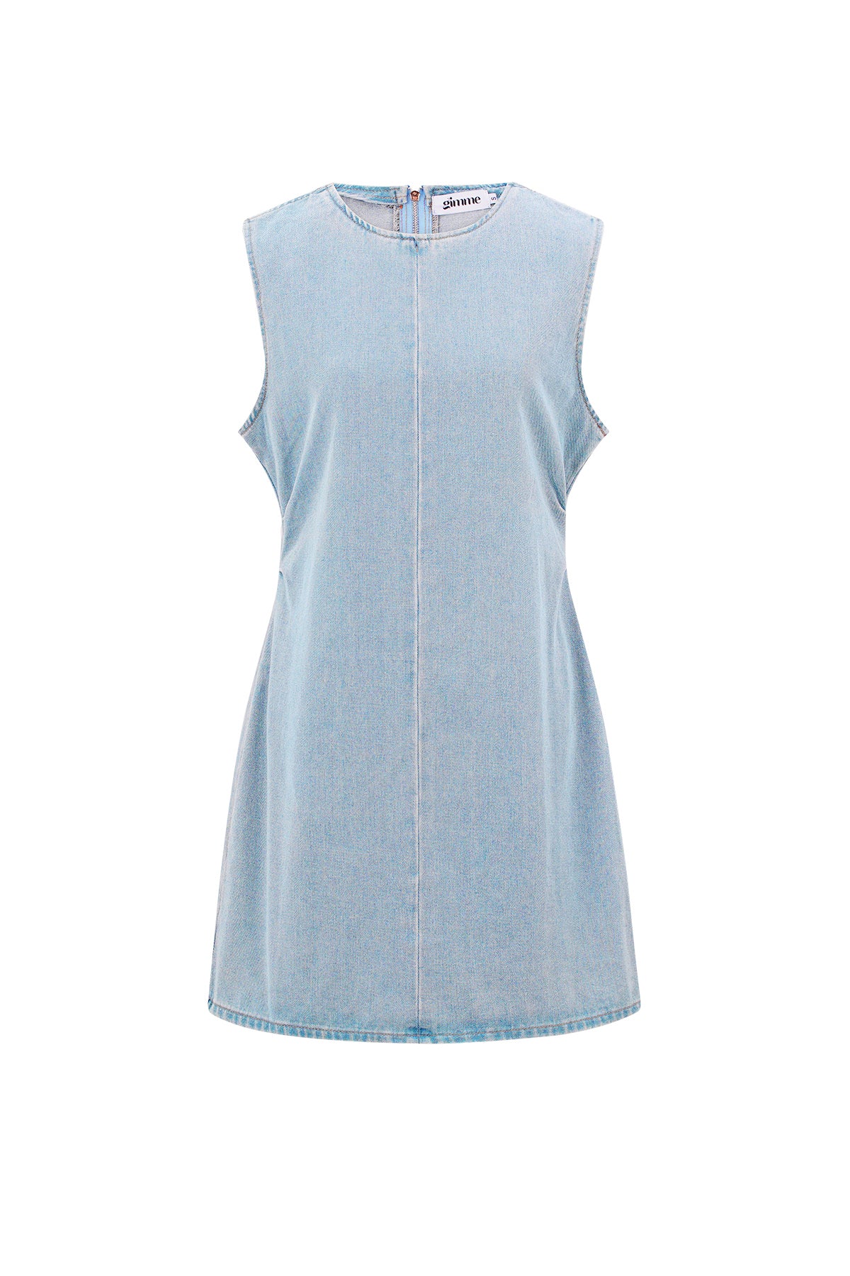 Cotone Abito Mini Donna Senza Maniche Bodycon
