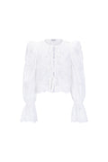 Cotone Tessuto Donna Maglia Lunga Manica Casual Cutout